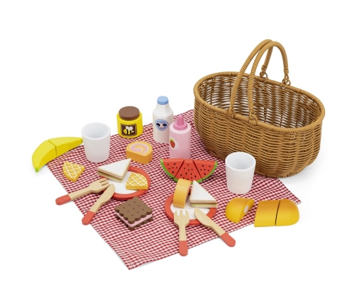 VIGA Drewniany Zestaw Piknikowy 30 el.