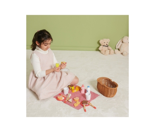 VIGA Drewniany Zestaw Piknikowy 30 el.