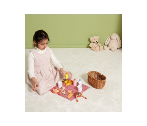 VIGA Drewniany Zestaw Piknikowy 30 el.