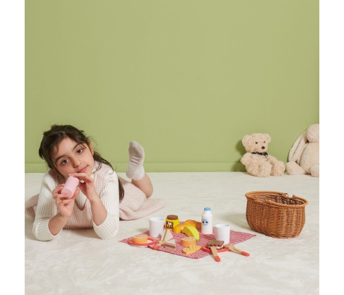 VIGA Drewniany Zestaw Piknikowy 30 el.