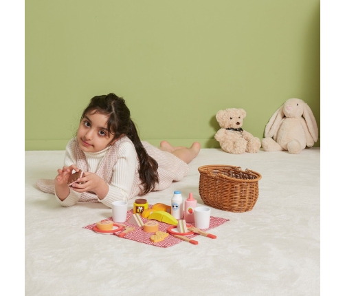 VIGA Drewniany Zestaw Piknikowy 30 el.