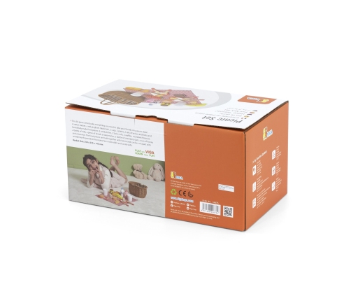 VIGA Drewniany Zestaw Piknikowy 30 el.