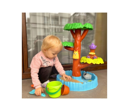 WOOPIE Stolik Wodny 2w1 Piaskownica Wesołe Drzewko 8 akc.