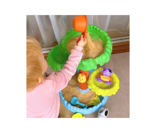 WOOPIE Stolik Wodny 2w1 Piaskownica Wesołe Drzewko 8 akc.