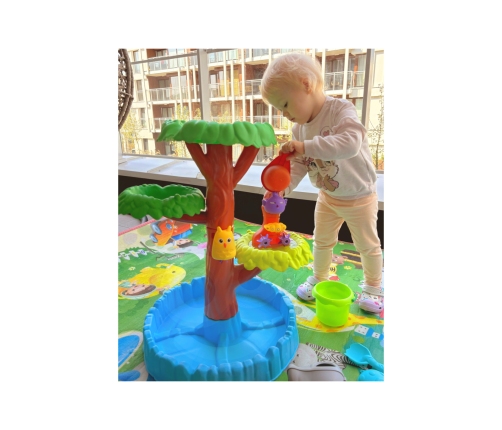 WOOPIE Stolik Wodny 2w1 Piaskownica Wesołe Drzewko 8 akc.