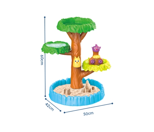 WOOPIE Stolik Wodny 2w1 Piaskownica Wesołe Drzewko 8 akc.