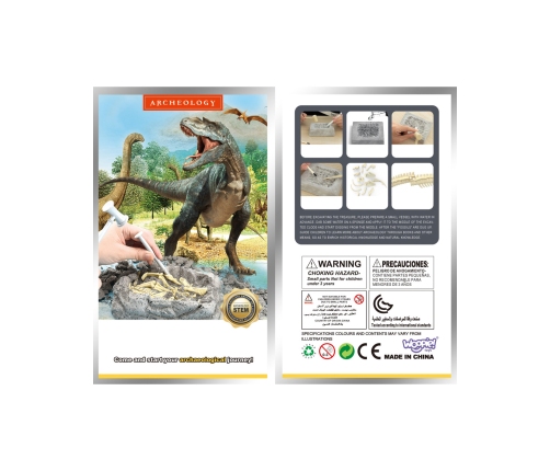 WOOPIE Zabawka Kreatywna Dinozaur Szkielet Wykopalisko Archeologiczne