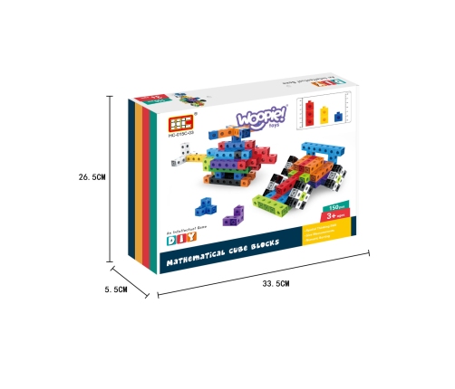 WOOPIE Klocki Konstrukcyjne 3D Sześciany 150 el.