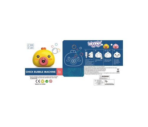 WOOPIE Maszyna Kurczaczek do Robienia Baniek Mydlanych dla Dzieci