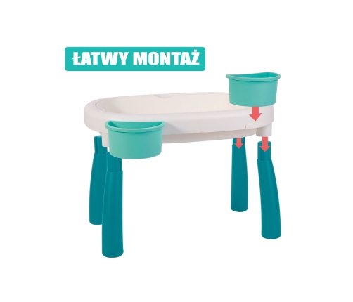 WOOPIE Stolik Wodny 2w1 Piaskownica 7 el.