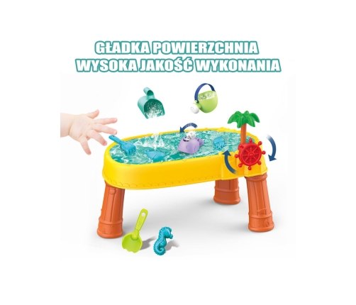 WOOPIE Attīstošs galds ar smilškasti 2in1