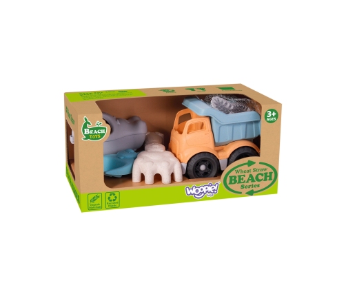 WOOPIE Zestaw do Piasku z Samochodzikiem 7 el. BIODEGRADOWALNY ORGANICZNY MATERIAŁ