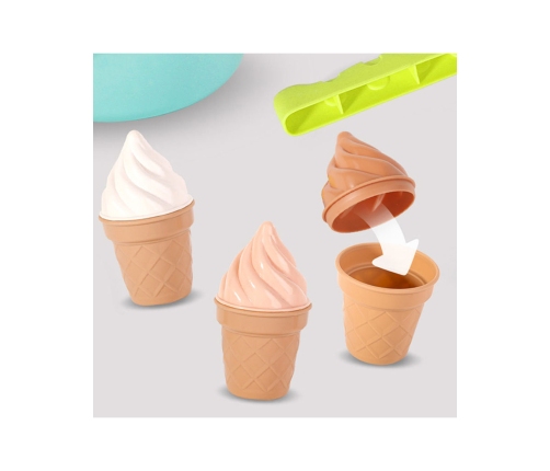 WOOPIE Zestaw do Piasku FUN ICE CREAM Lody 2w1 Fabryka Śnieżek 15 el.