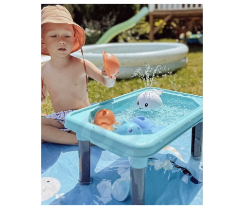 WOOPIE Stolik Wodny 3w1 Piaskownica Gra Łowienie Rybek 6 el.