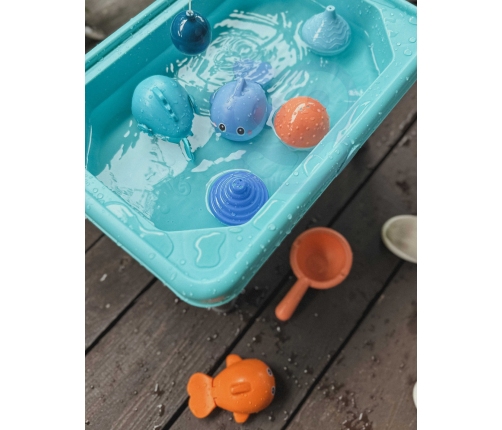 WOOPIE Stolik Wodny 3w1 Piaskownica Gra Łowienie Rybek 6 el.