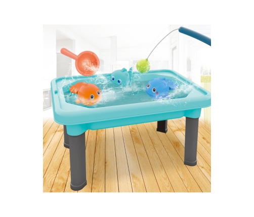 WOOPIE Stolik Wodny 3w1 Piaskownica Gra Łowienie Rybek 6 el.