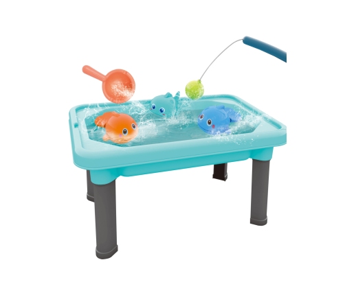 WOOPIE Stolik Wodny 3w1 Piaskownica Gra Łowienie Rybek 6 el.