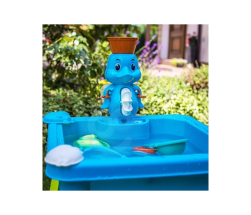 WOOPIE Stolik Wodny 2w1 Piaskownica Kaczuszka Wodospad 9 akc.