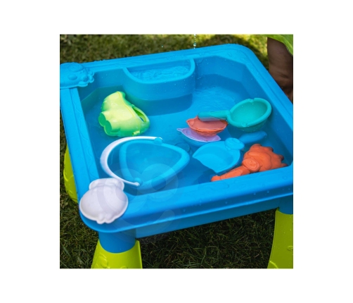 WOOPIE Stolik Wodny 2w1 Piaskownica Kaczuszka Wodospad 9 akc.