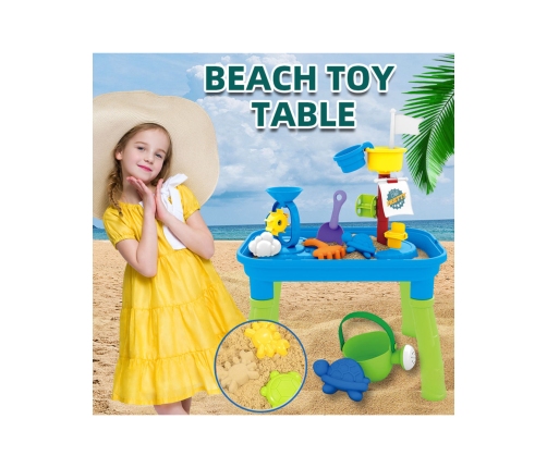 WOOPIE Stolik Wodny 2w1 Piaskownica Statek Piracki 6 akc.