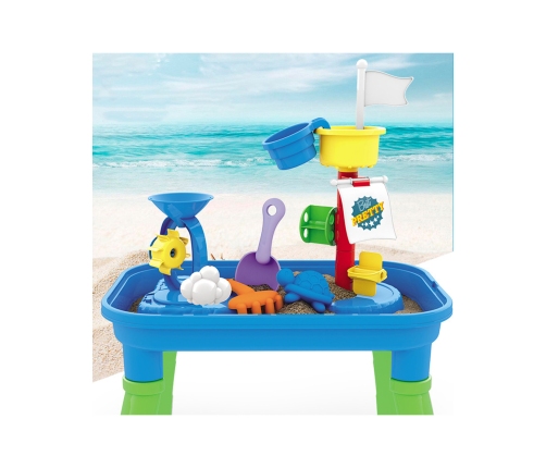WOOPIE Stolik Wodny 2w1 Piaskownica Statek Piracki 6 akc.