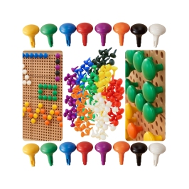 MASTERKIDZ Kolorowe Kołeczki Jumbo do Tablicy STEM 128 Szt. - 8 Kolorów