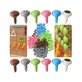 MASTERKIDZ Kolorowe Kołeczki Jumbo do Tablicy STEM 128 Szt. - 6 Kolorów