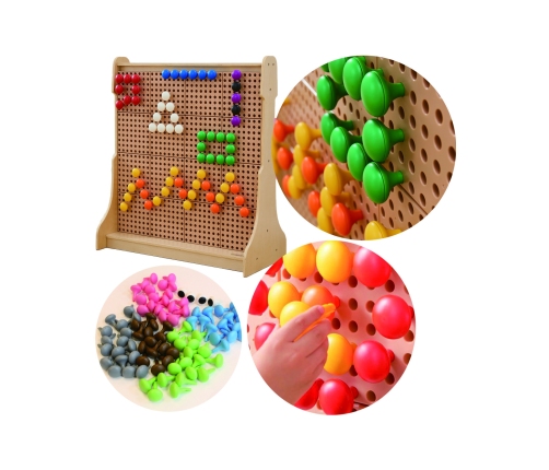 MASTERKIDZ Kolorowe Kołeczki Jumbo do Tablicy STEM 128 Szt. - 6 Kolorów