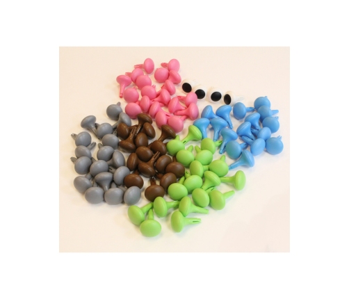 MASTERKIDZ Kolorowe Kołeczki Jumbo do Tablicy STEM 128 Szt. - 6 Kolorów