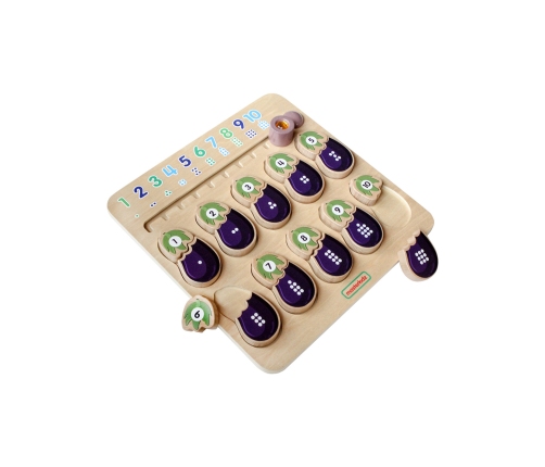 MASTERKIDZ Tablica Edukacyjna Bakłażan Nauka Liczb Montessori