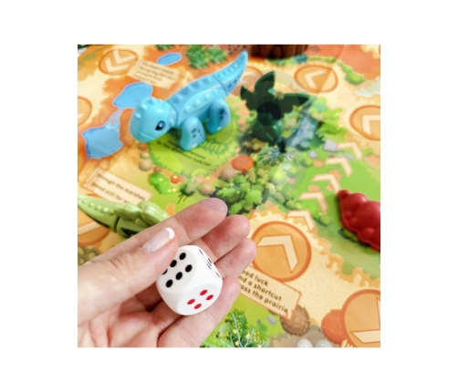 WOOPIE Zestaw Konstrukcyjny 2w1 Gra Planszowa Dinozaury + Kostka 46 el.