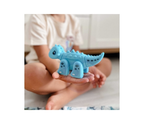 WOOPIE Zestaw Konstrukcyjny 2w1 Gra Planszowa Dinozaury + Kostka 46 el.