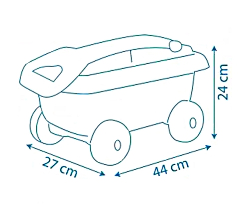 SMOBY Wózek z Wiaderkiem i Akcesoriami do Piasku Świnka Peppa