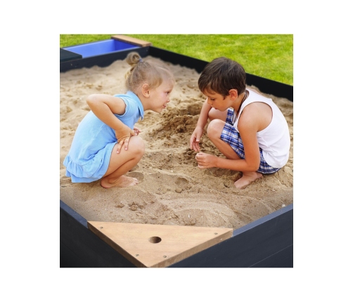 AXI Duża Piaskownica z Pojemnikami Siedziskiem i Przykryciem