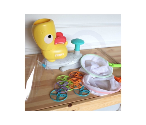 WOOPIE Gra Zręcznościowa Złap Frisbee Wyrzutnia Dysków