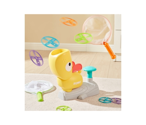 WOOPIE Gra Zręcznościowa Złap Frisbee Wyrzutnia Dysków