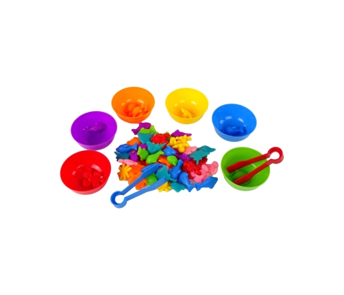 WOOPIE Gra Edukacyjna Sorter Kolorów Morska Kraina 64 el.