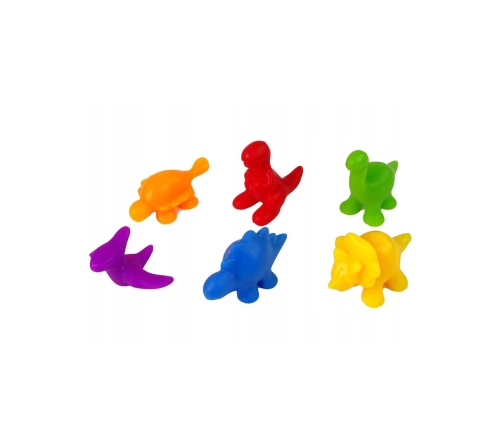 WOOPIE Gra Edukacyjna Sorter Kolorów Dinozaury 56 el.