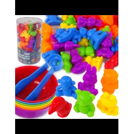 WOOPIE Gra Edukacyjna Sorter Kolorów Zwierzęta  44 el.