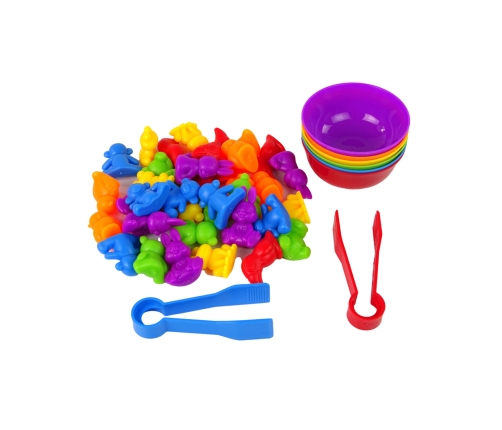 WOOPIE Gra Edukacyjna Sorter Kolorów Zwierzęta  44 el.