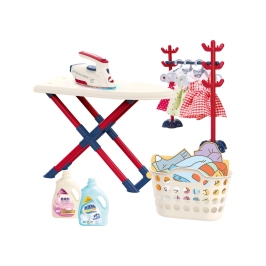 WOOPIE Zestaw XXL Deska do Prasowania z Żelazkiem Wieszakiem Koszem na Pranie i Ubraniami 14 el.