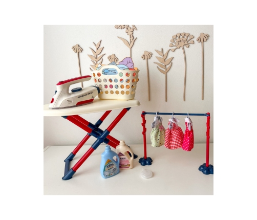 WOOPIE Zestaw XXL Deska do Prasowania z Żelazkiem Wieszakiem Koszem na Pranie i Ubraniami 14 el.