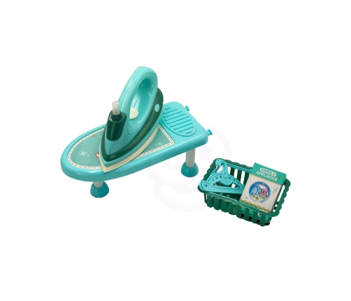 WOOPIE Zestaw do Prasowania 2w1 Deska Żelazko + Kosz na Pranie 6 el.