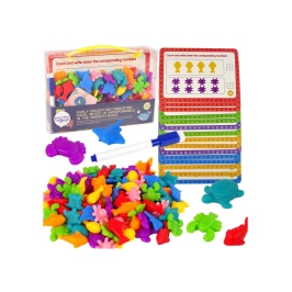 WOOPIE Zestaw Edukacyjny Nauka Liczenia Sortowanie Kolorów Morska Kraina 111 el.