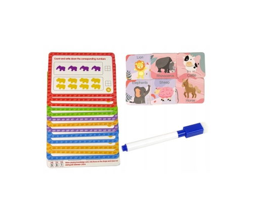 WOOPIE Zestaw Edukacyjny Nauka Liczenia Sortowanie Kolorów Zwierzęta 83 el.