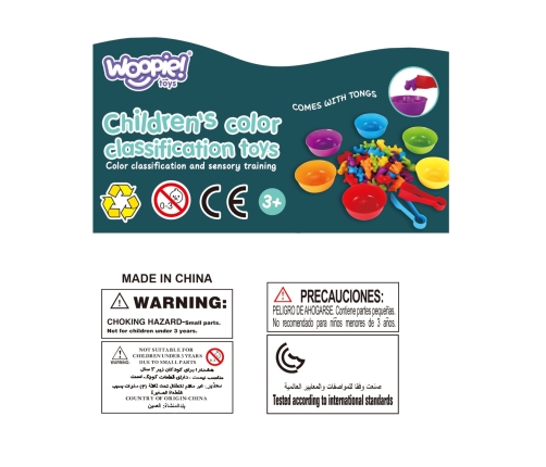 WOOPIE Zestaw Edukacyjny Nauka Liczenia Sortowanie Kolorów Zwierzęta 83 el.