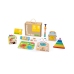 Tooky Toy Edukacyjne Pudełko Montessori Układanka Liczydło Tablica Pogody 6w1 od 3 Lat