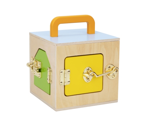 Tooky Toy Edukacyjne Pudełko Montessori Układanka Liczydło Tablica Pogody 6w1 od 3 Lat