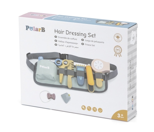 VIGA PolarB Drewniany Zestaw Fryzjerski Pas z Narzędziami