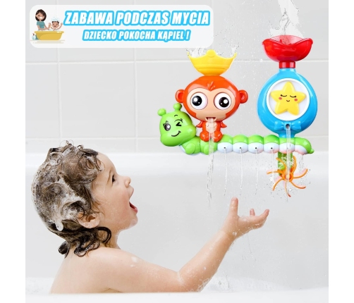 WOOPIE BABY Zabawka Wodna do Kąpieli Małpka + Kubeczek